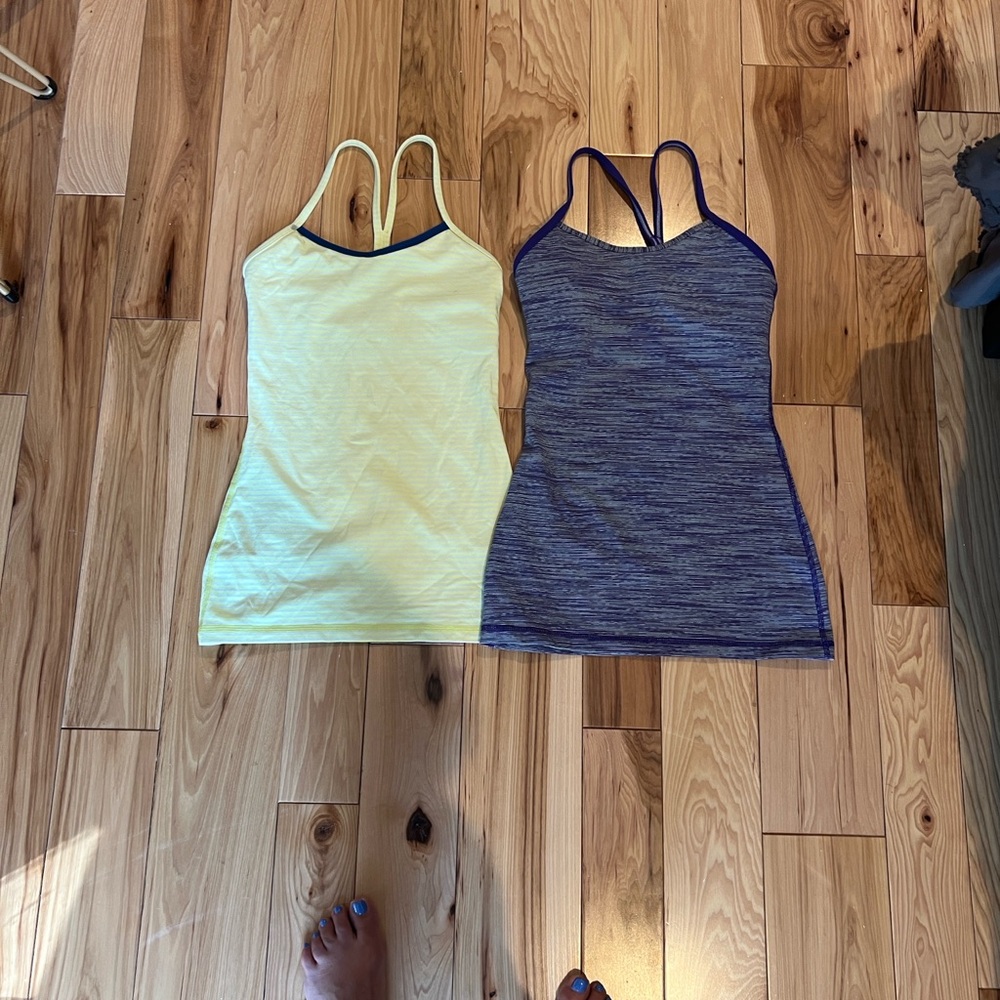 lululemon athletica Heathered Blue Muscle Tee